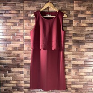 Womens 41 Hawthorn Burgundy Popover Dress Large